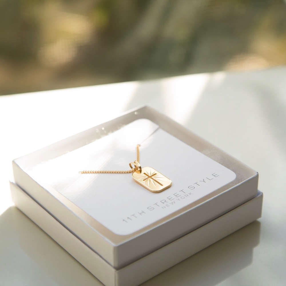 Gold Cross Necklace - Picture 2 of 9